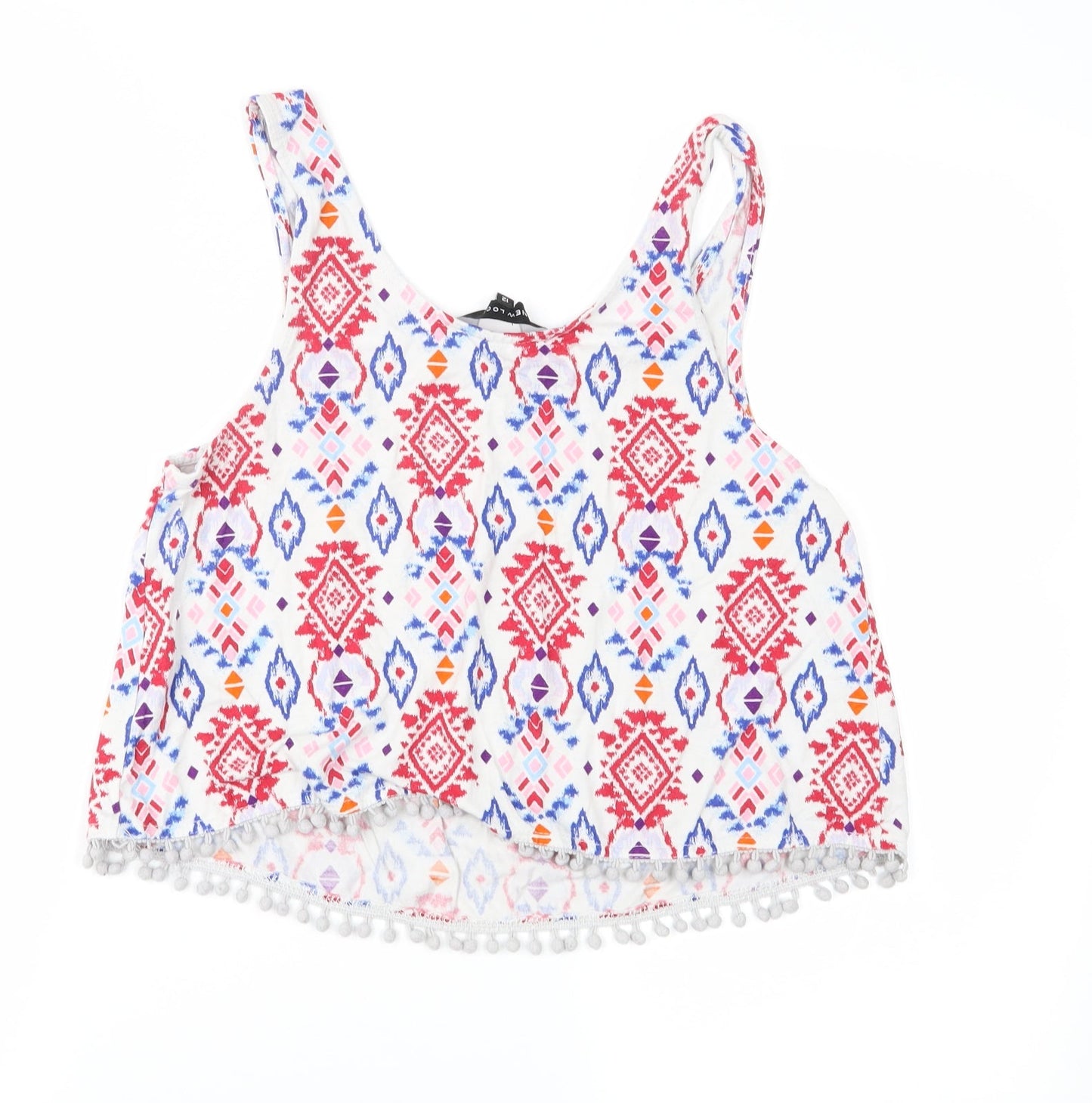 Womens UK Size 12 Atmosphere Multicoloured Cropped Tank