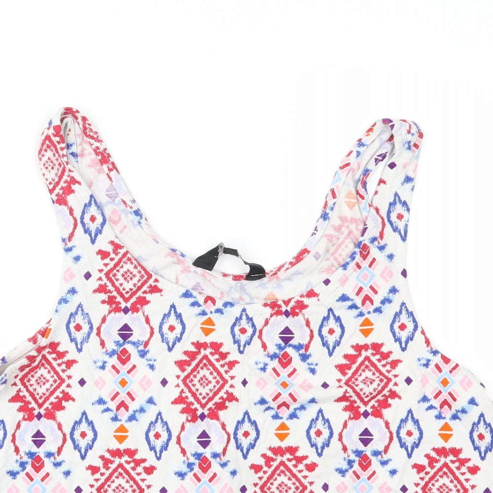 Womens UK Size 12 Atmosphere Multicoloured Cropped Tank