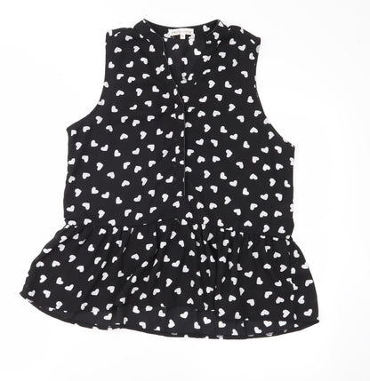 Womens UK Size M Millenium Black Basic Blouse