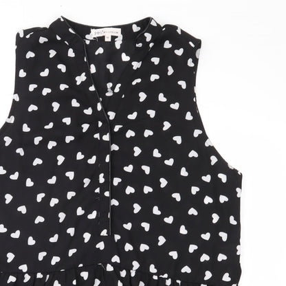 Womens UK Size M Millenium Black Basic Blouse