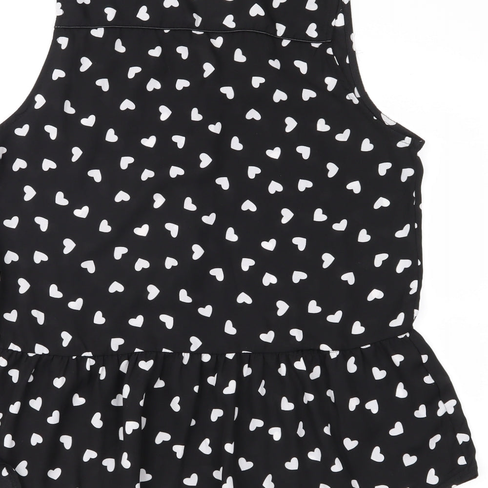 Womens UK Size M Millenium Black Basic Blouse