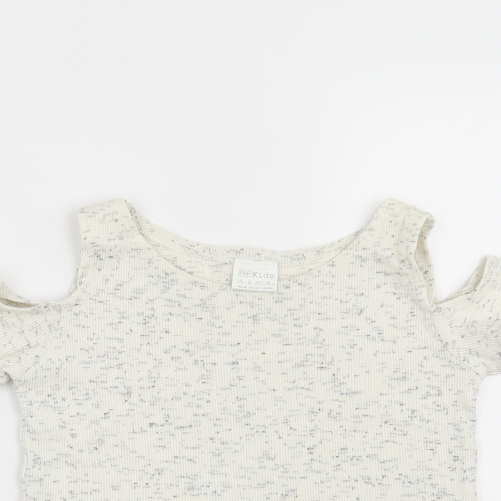 F&F Girls Grey   Basic T-Shirt Size 6-7 Years