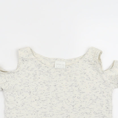 F&F Girls Grey   Basic T-Shirt Size 6-7 Years