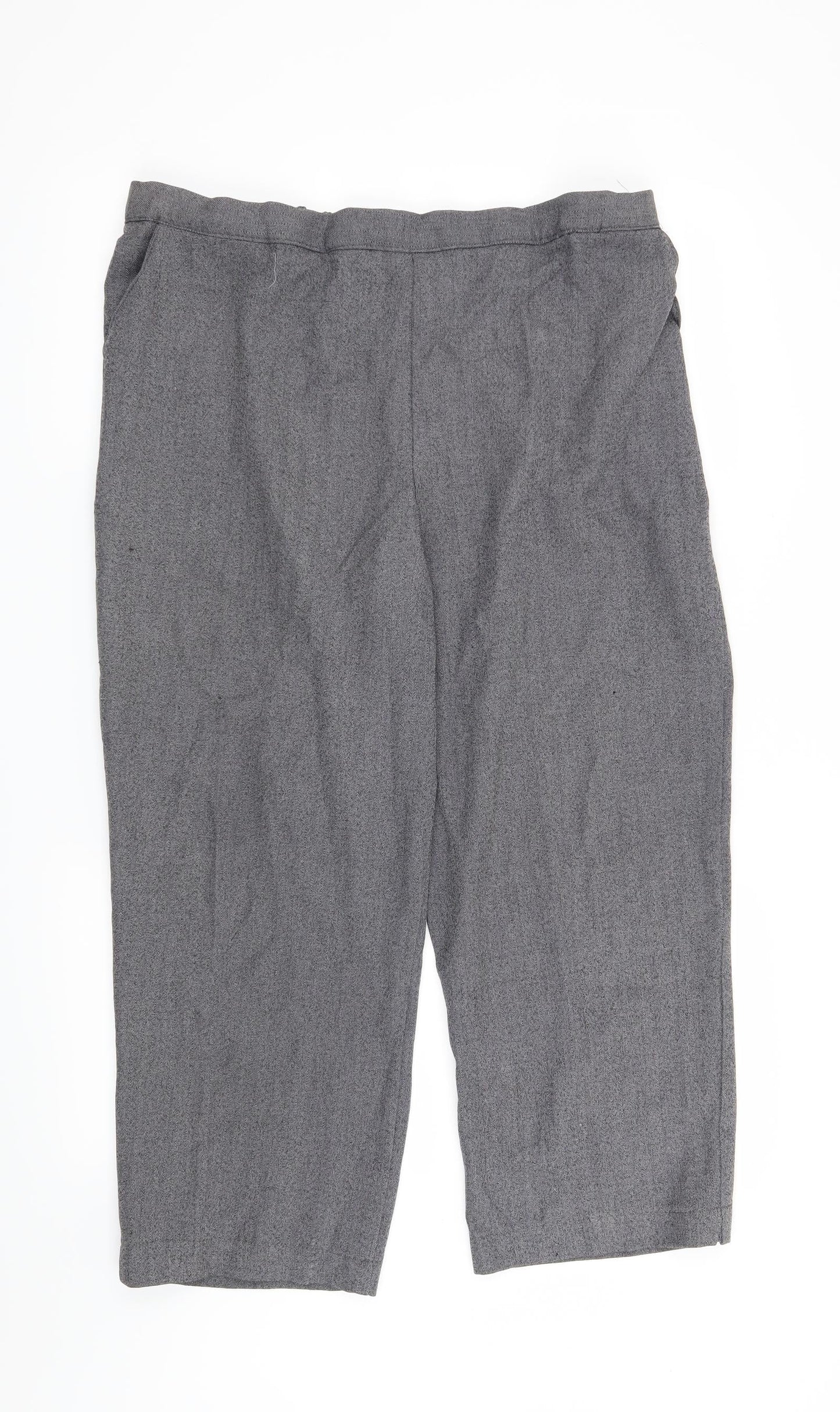 Womens UK Size 18 Preworn Regular Fit  Grey Trousers