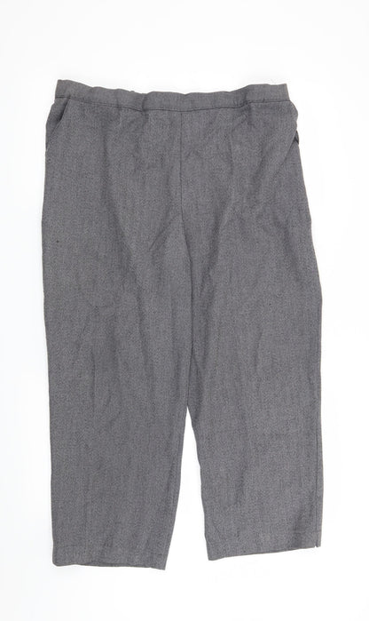 Womens UK Size 18 Preworn Regular Fit  Grey Trousers
