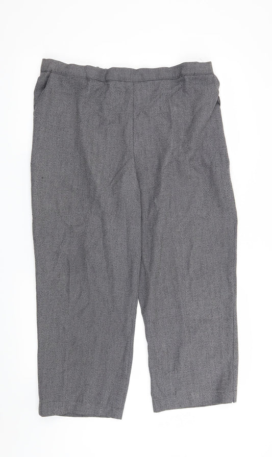 Womens UK Size 18 Preworn Regular Fit  Grey Trousers