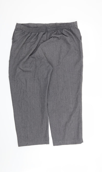 Womens UK Size 18 Preworn Regular Fit  Grey Trousers