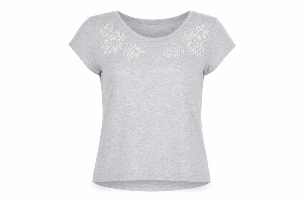 Womens UK Size M H&M Grey Basic T-Shirt