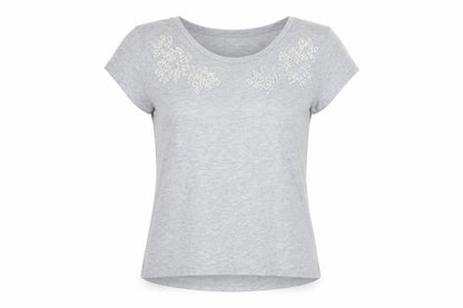 Womens UK Size M H&M Grey Basic T-Shirt