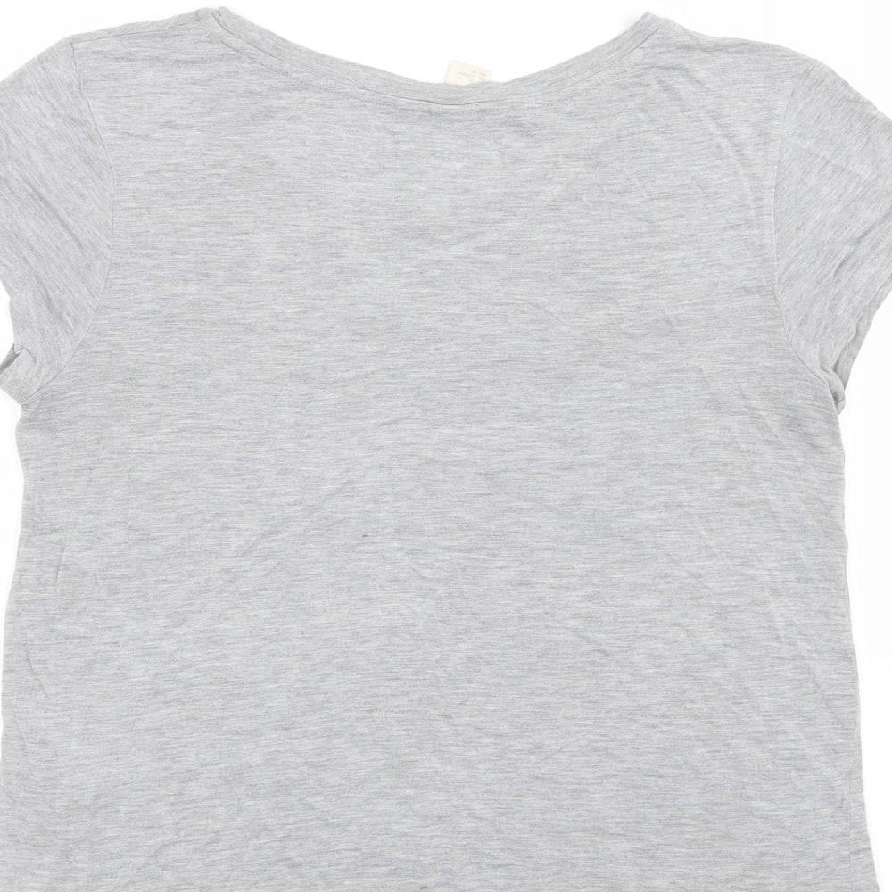Womens UK Size M H&M Grey Basic T-Shirt