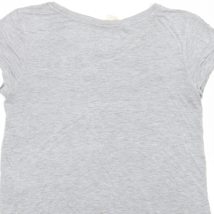 Womens UK Size M H&M Grey Basic T-Shirt