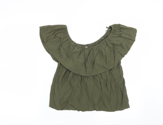 Miss Selfridge Womens Green   Basic Blouse Size 10