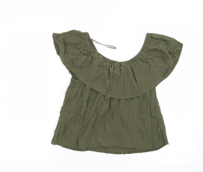 Miss Selfridge Womens Green   Basic Blouse Size 10