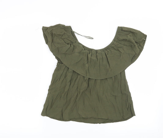 Miss Selfridge Womens Green   Basic Blouse Size 10