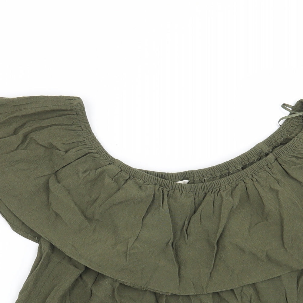 Miss Selfridge Womens Green   Basic Blouse Size 10
