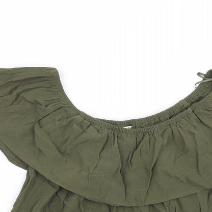 Miss Selfridge Womens Green   Basic Blouse Size 10