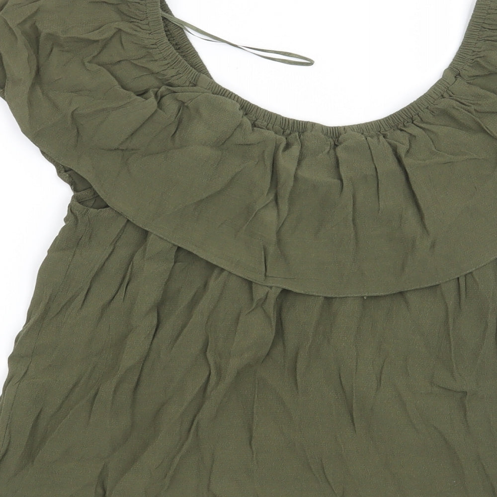 Miss Selfridge Womens Green   Basic Blouse Size 10