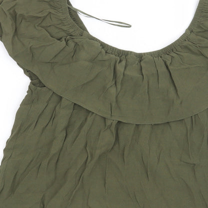 Miss Selfridge Womens Green   Basic Blouse Size 10