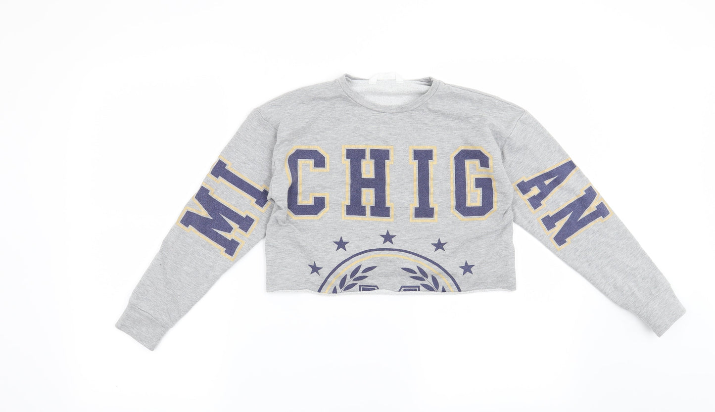 Candy Couture Girls Grey   Pullover Sweatshirt Size 9 Years  - Michigan