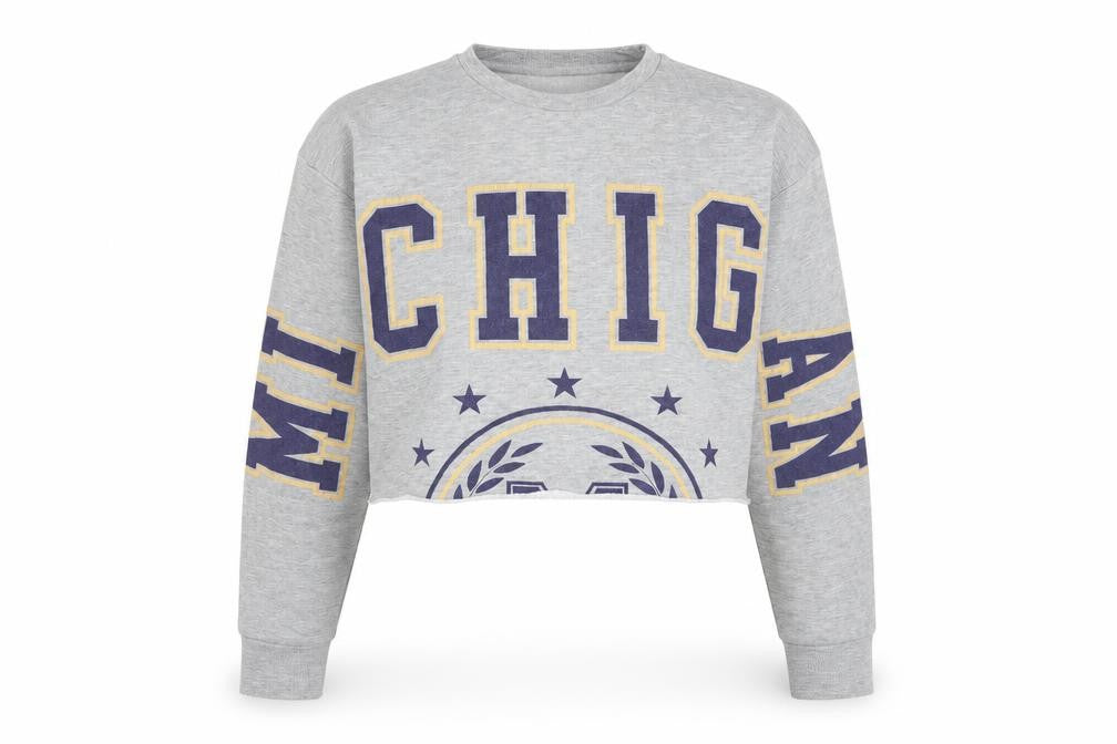 Candy Couture Girls Grey   Pullover Sweatshirt Size 9 Years  - Michigan