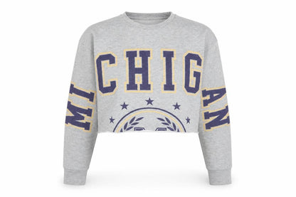 Candy Couture Girls Grey   Pullover Sweatshirt Size 9 Years  - Michigan