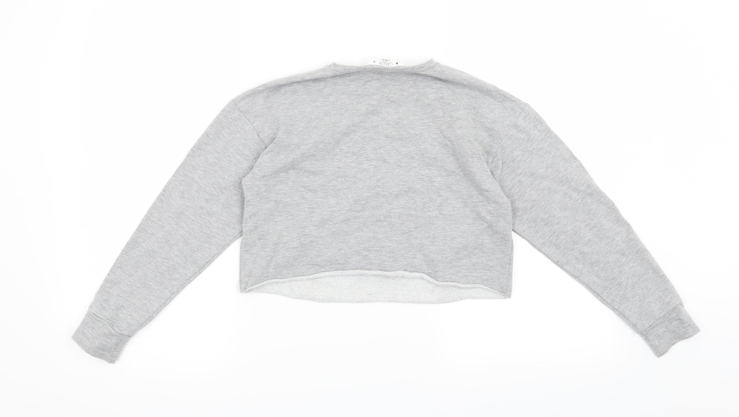 Candy Couture Girls Grey   Pullover Sweatshirt Size 9 Years  - Michigan