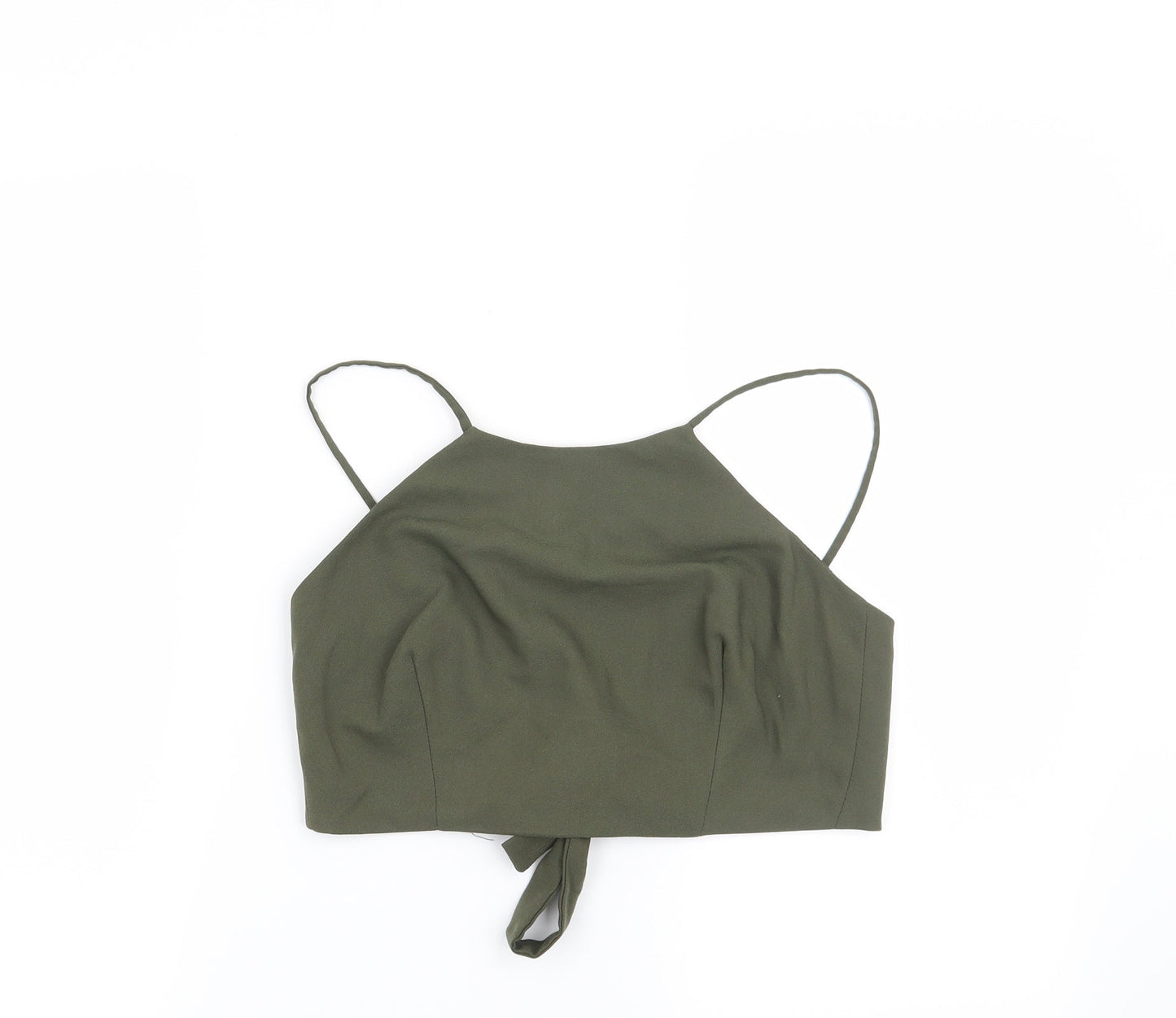 Womens UK Size 8 Missguided Green Basic Blouse