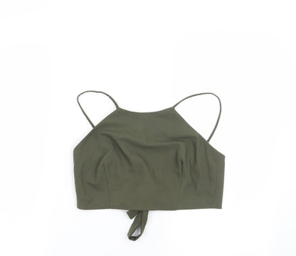 Womens UK Size 8 Missguided Green Basic Blouse