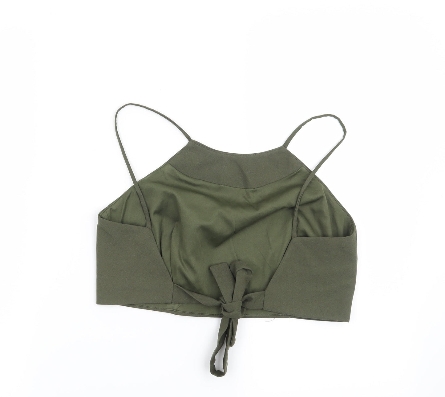 Womens UK Size 8 Missguided Green Basic Blouse