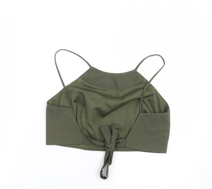 Womens UK Size 8 Missguided Green Basic Blouse