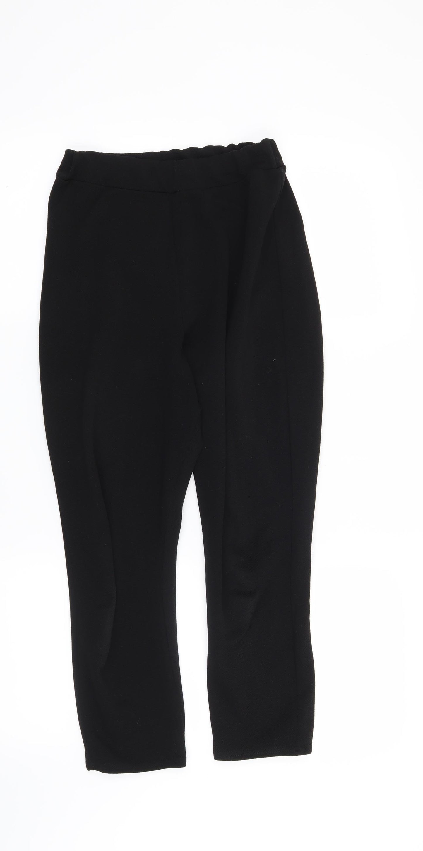 Womens UK Size S Preworn Regular Fit  Black Trousers