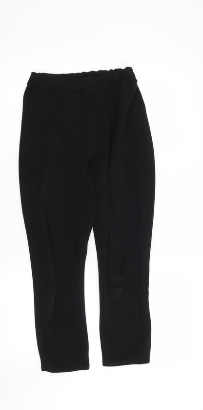 Womens UK Size S Preworn Regular Fit  Black Trousers