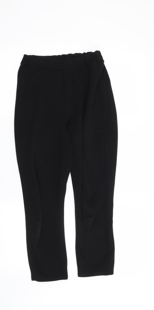 Womens UK Size S Preworn Regular Fit  Black Trousers