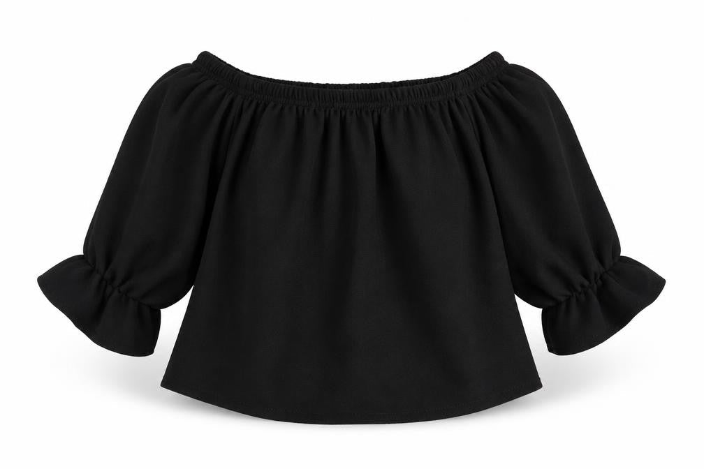 Womens UK Size S Preworn Black Basic Blouse