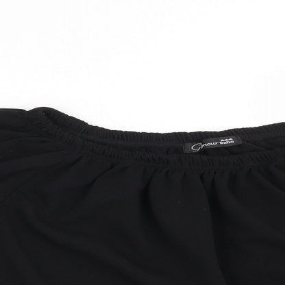 Womens UK Size S Preworn Black Basic Blouse