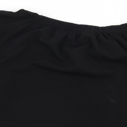 Womens UK Size S Preworn Black Basic Blouse