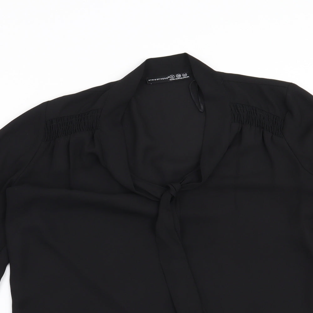 Womens UK Size 8 Atmosphere Black Basic Blouse