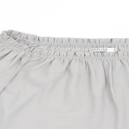Preworn Womens Grey   Basic Blouse Size 10