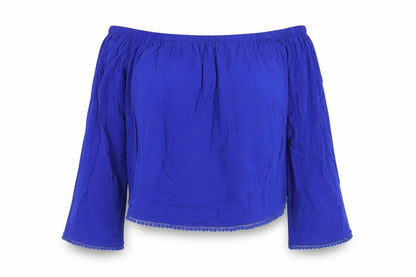 Womens UK Size 8 New Look Blue Basic Blouse