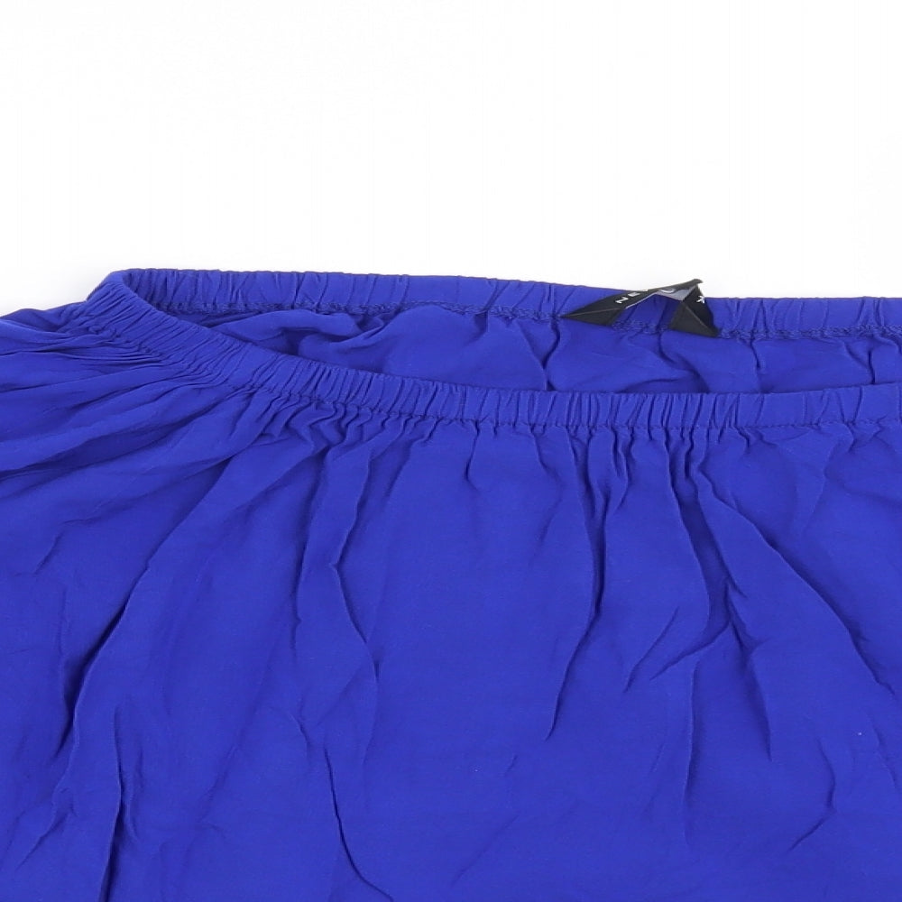 Womens UK Size 8 New Look Blue Basic Blouse