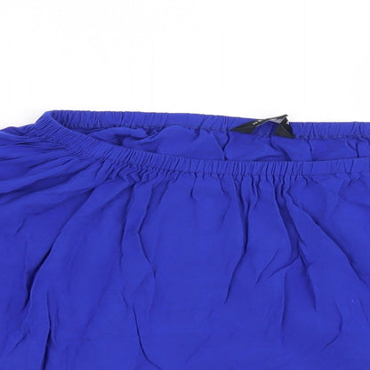 Womens UK Size 8 New Look Blue Basic Blouse