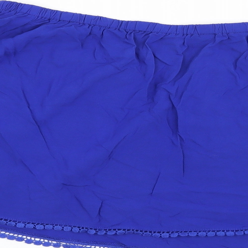 Womens UK Size 8 New Look Blue Basic Blouse