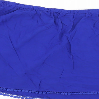 Womens UK Size 8 New Look Blue Basic Blouse