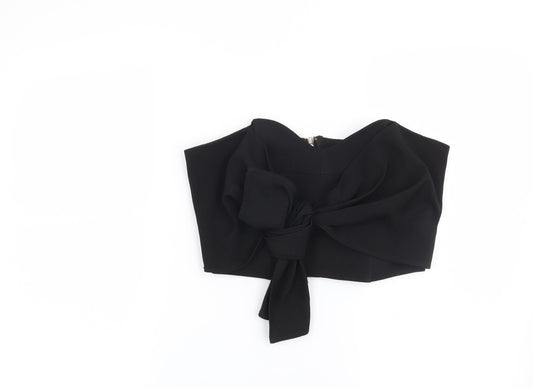 Womens UK Size 10 Preworn Black Basic Blouse