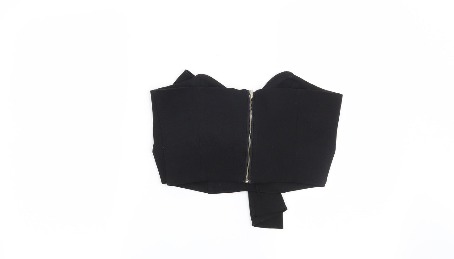 Womens UK Size 10 Preworn Black Basic Blouse