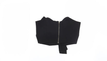 Womens UK Size 10 Preworn Black Basic Blouse