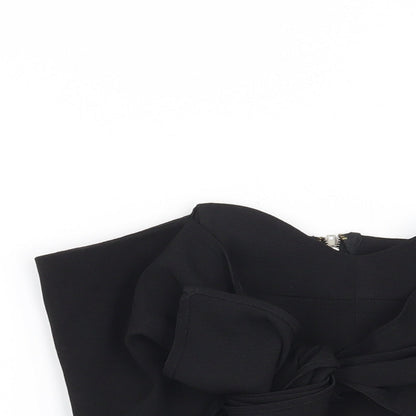 Womens UK Size 10 Preworn Black Basic Blouse