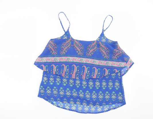 Womens UK Size 8 Atmosphere Blue Basic Blouse