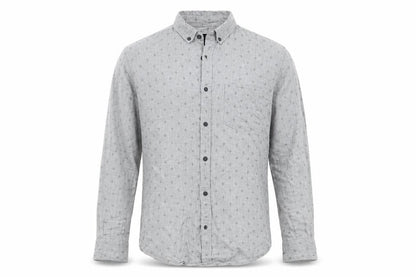 Mens UK Size S Burton Grey  Button-Up Long Sleeve Casual Shirt