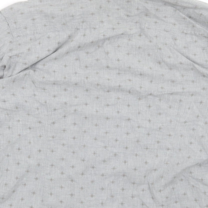 Mens UK Size S Burton Grey  Button-Up Long Sleeve Casual Shirt